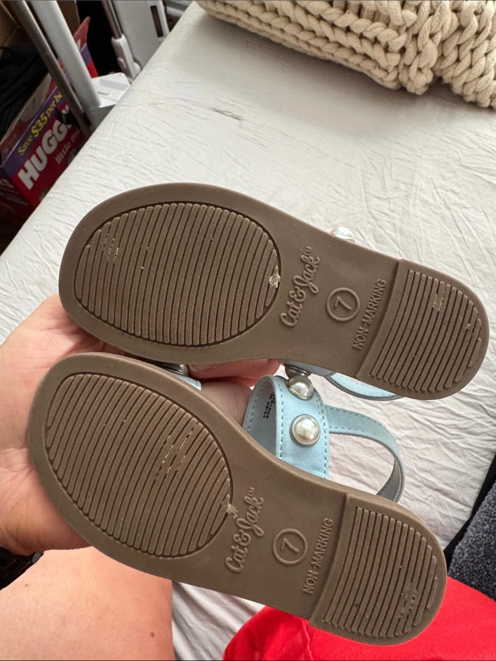 Cat & Jack Light Blue Studded Girls Sandals